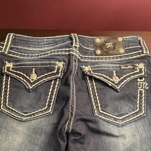 Miss Me Women's Dark Blue Cuffed Capris